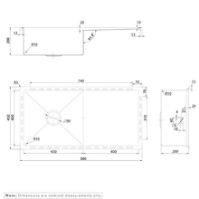 Jai Kitchen Sink Single 880mm (Overflow) gallery detail image