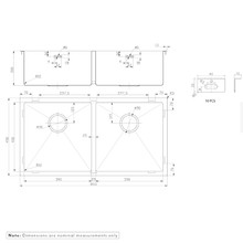 Zalo Kitchen Sink Double 855mm gallery detail image