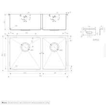 Vita Kitchen Sink Double 760mm (Overflow) gallery detail image