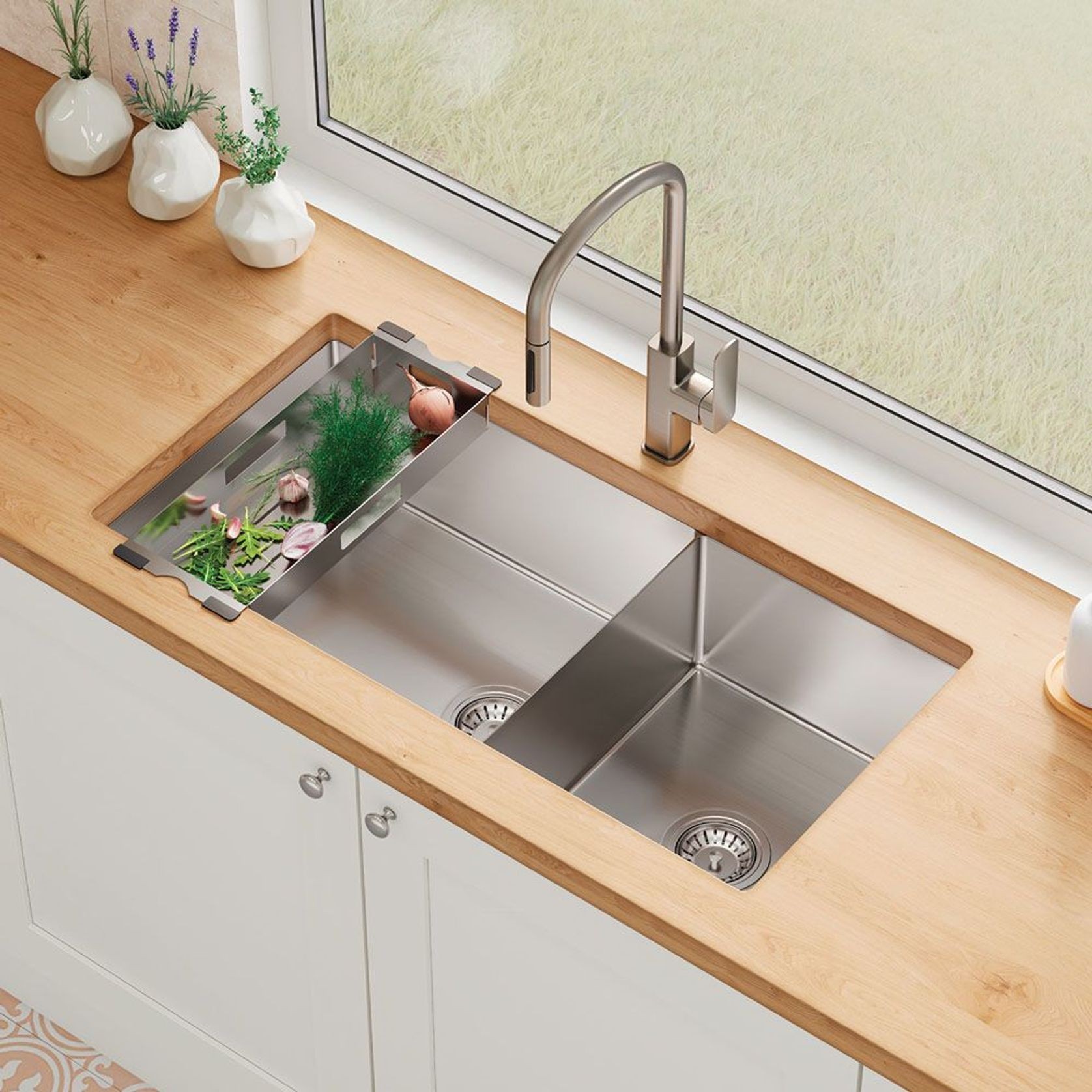 Hana 40L/27L Double Kitchen Sink gallery detail image