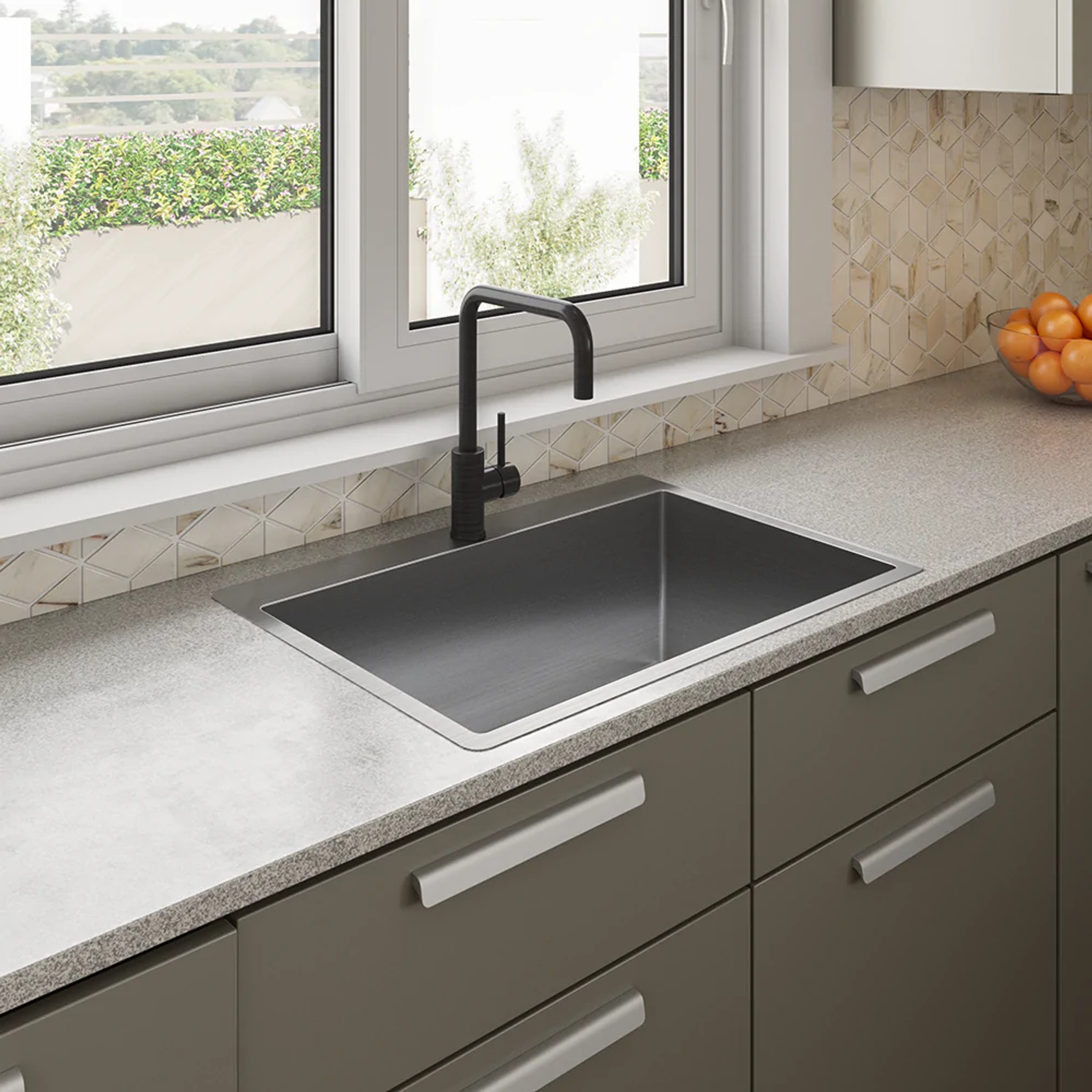 Noah 700x500 Large Single Bowl Tap Landing Sink gallery detail image
