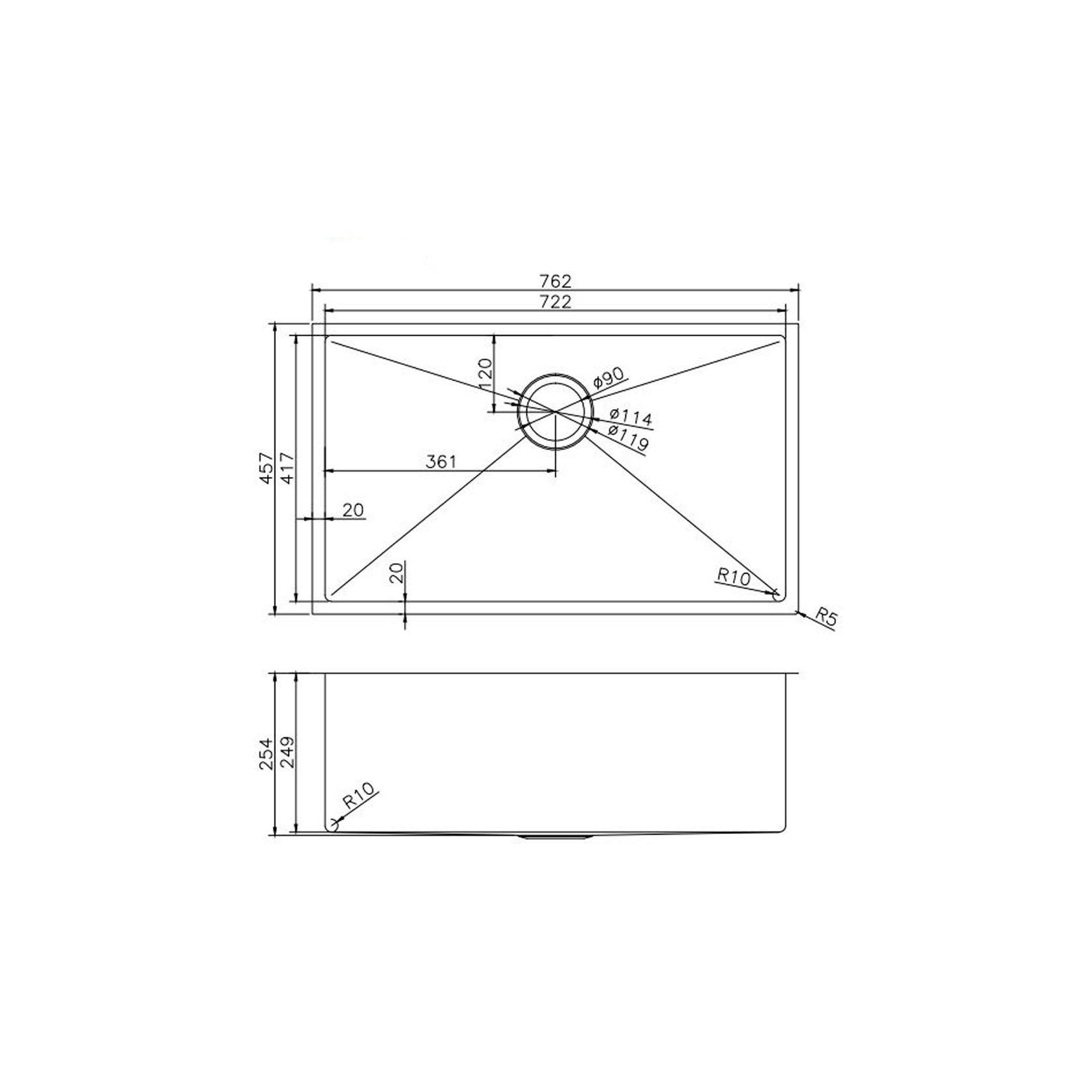 TWM3G 丨Stainless Steel Kitchen Sink Single gallery detail image