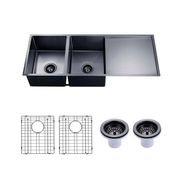 Gunmetal Stainless Steel PVD Double Bowl Kitchen Sink gallery detail image
