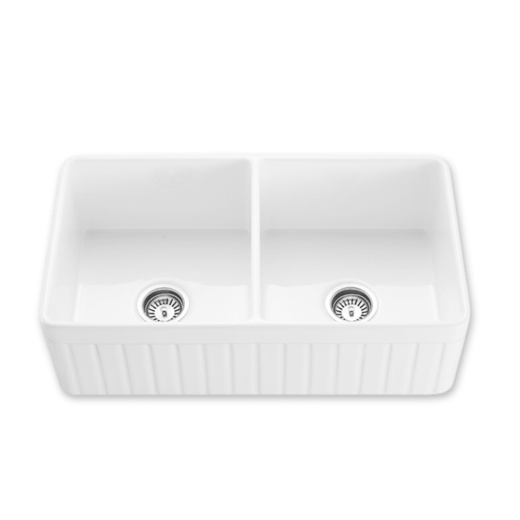 Butlers sink double fluted fireclay 828mm - TK3318TD gallery detail image