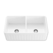 Butlers sink double fluted fireclay 828mm - TK3318TD gallery detail image