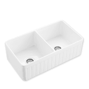Butlers sink double fluted fireclay 828mm - TK3318TD gallery detail image