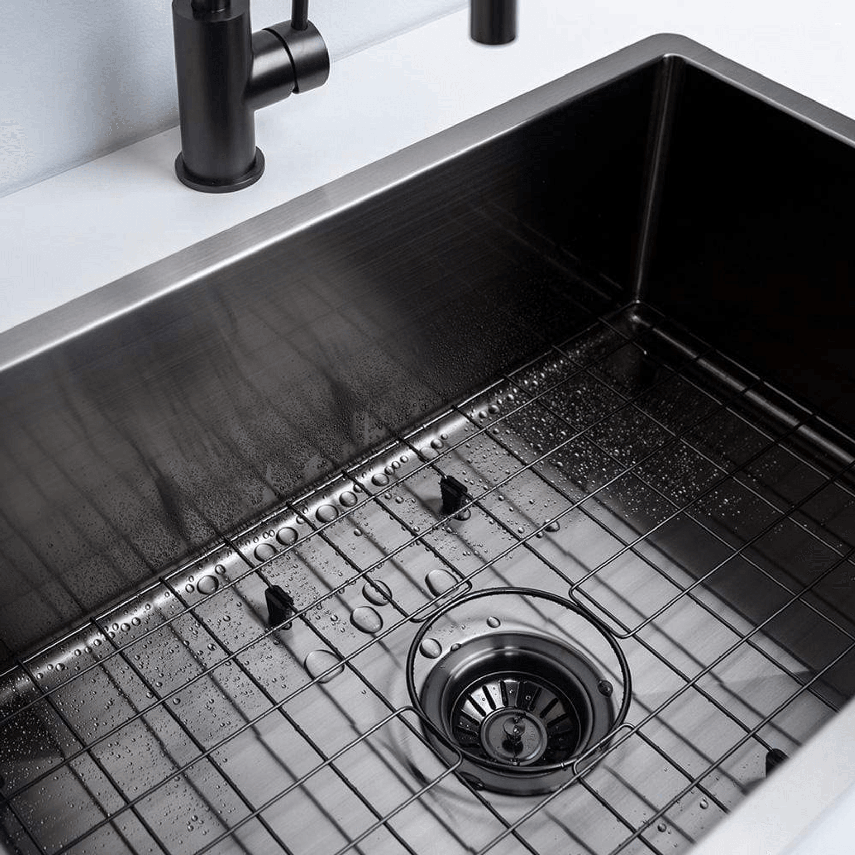 Brushed Gunmetal Cody 950x450 Single Bowl w Drain Board Sink gallery detail image