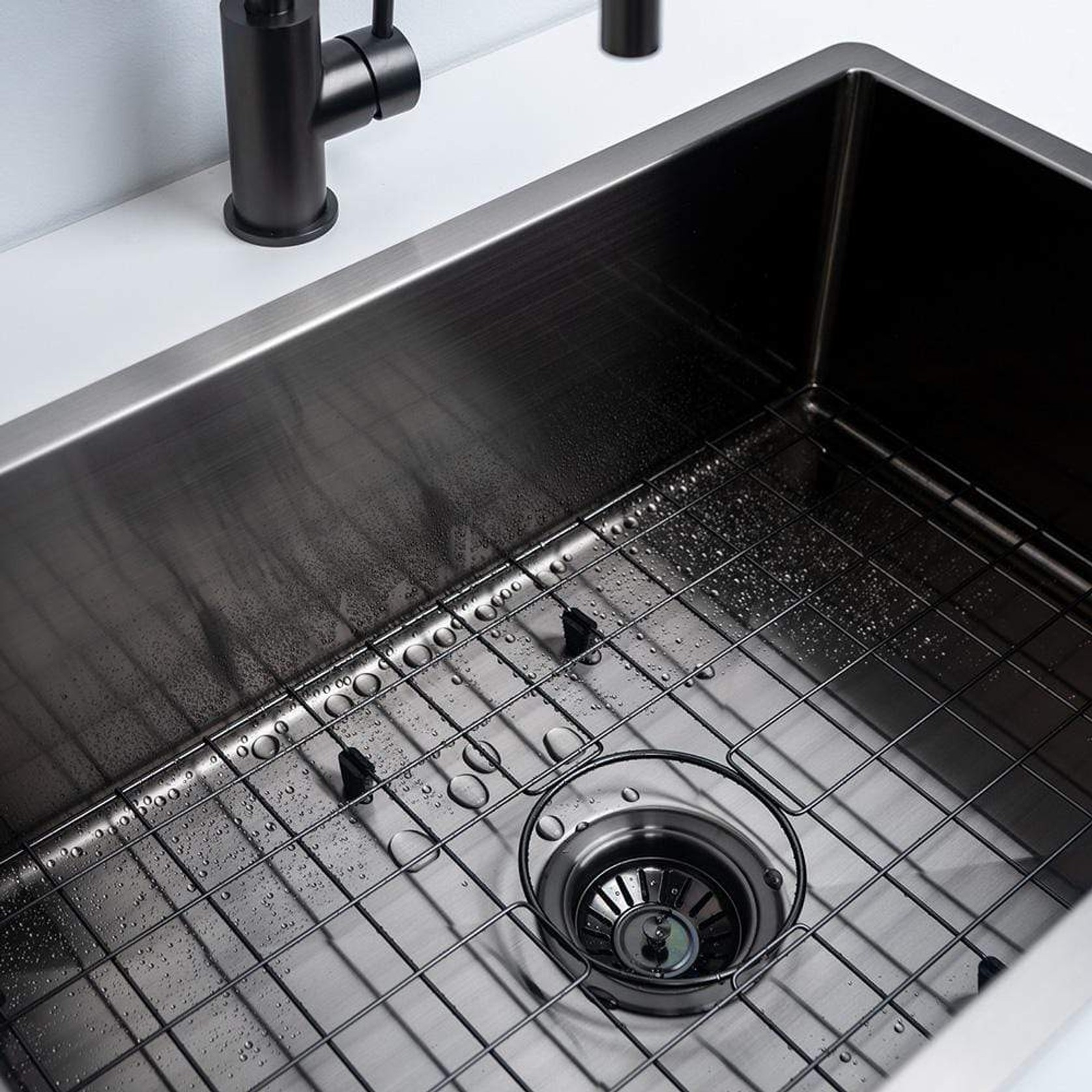 Brushed Gunmetal Avisa 700x450 Large Single Bowl Sink gallery detail image