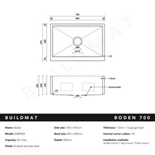 Boden Belfast Stainless Steel Farmhouse Sink gallery detail image