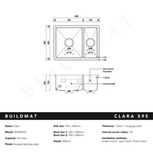 Clara 595x450 Single & Mini Bowl Sink gallery detail image