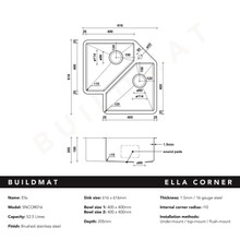 Ella Corner Double Bowl Sink gallery detail image
