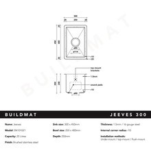 Jeeves 300x450 Single Bowl Butler Sink gallery detail image