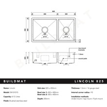Lincoln 825x450 Single +3/4 Bowl Sink gallery detail image