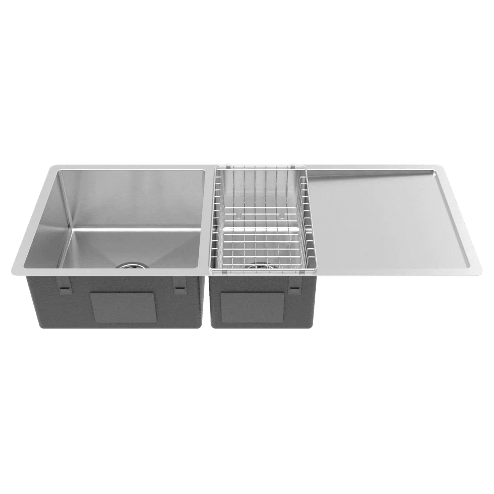 Logan 1075x450 Single & Qtr Bowl with Drain Board Sink gallery detail image