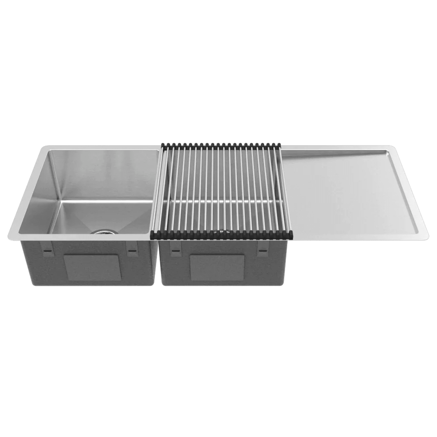 Orlando 1125x450 Double Bowl with Drain Board Sink gallery detail image