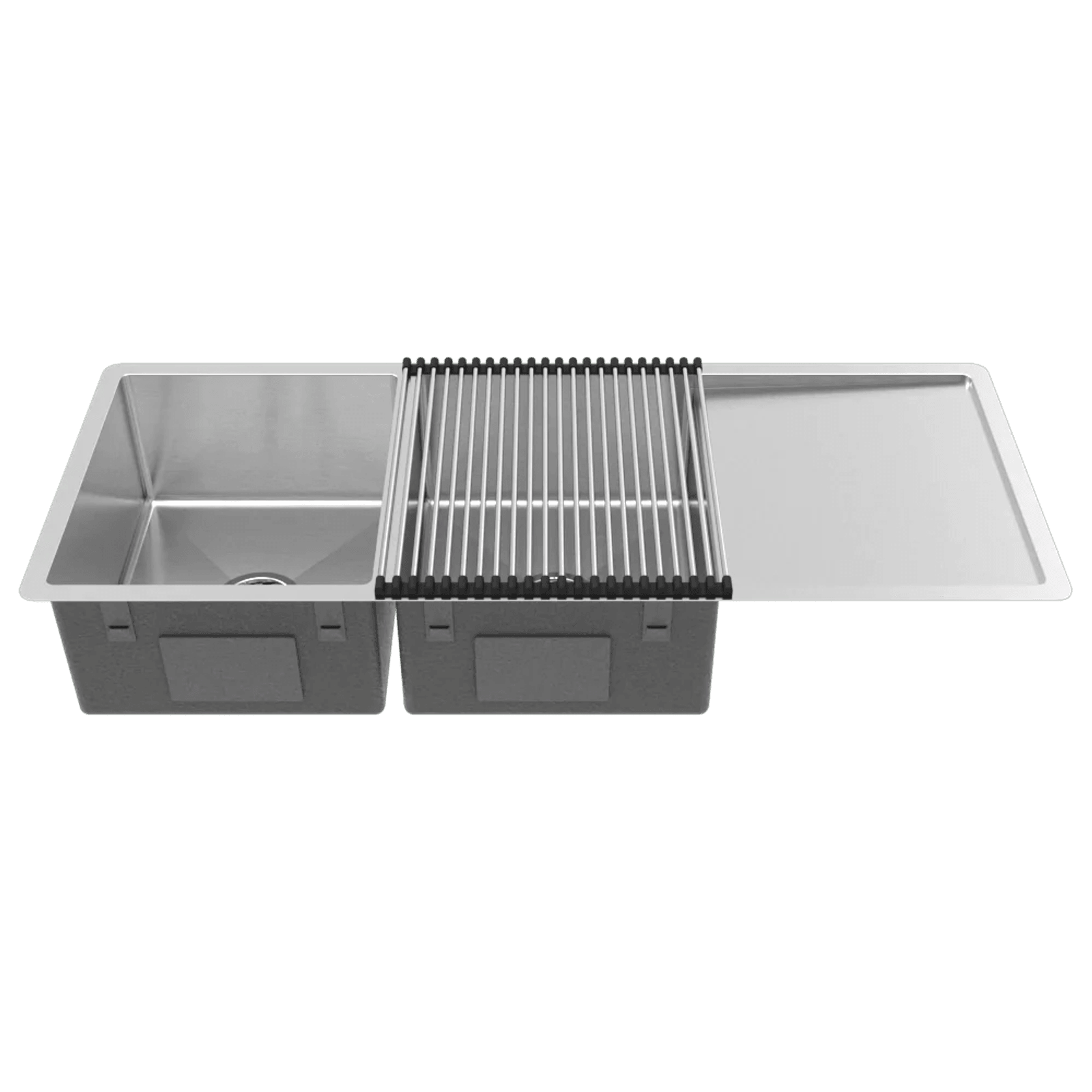 Orlando 1125x450 Double Bowl with Drain Board Sink gallery detail image