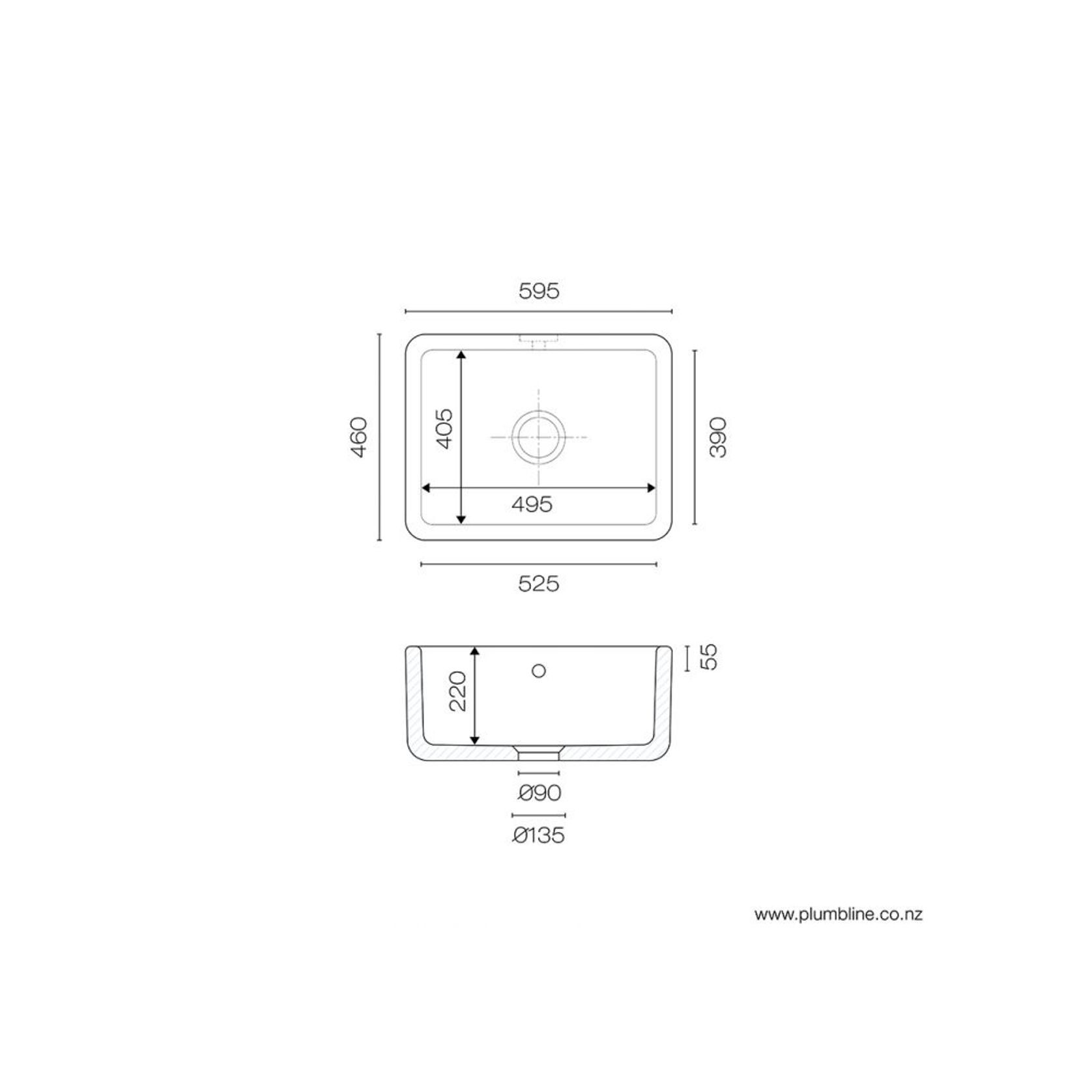 Classic 600 Butler Sink Matt Black gallery detail image