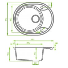 Laveo Granite Stone Sink Single Bowl LO-SBD483T gallery detail image