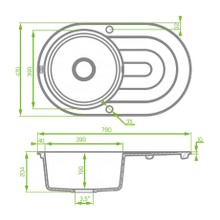 Laveo Granite Stone Sink Single Bowl LO-SBD481T gallery detail image