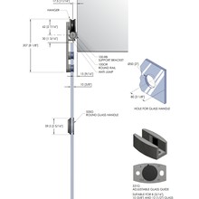 Brio Open Bar Rail for Sliding Doors gallery detail image