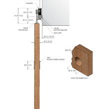 Brio Open Bar Rail for Sliding Doors gallery detail image