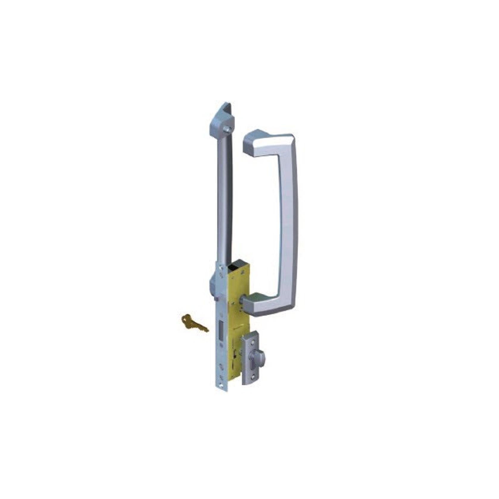 Aria D Pull with Pinnacle Sliding Door Lock gallery detail image