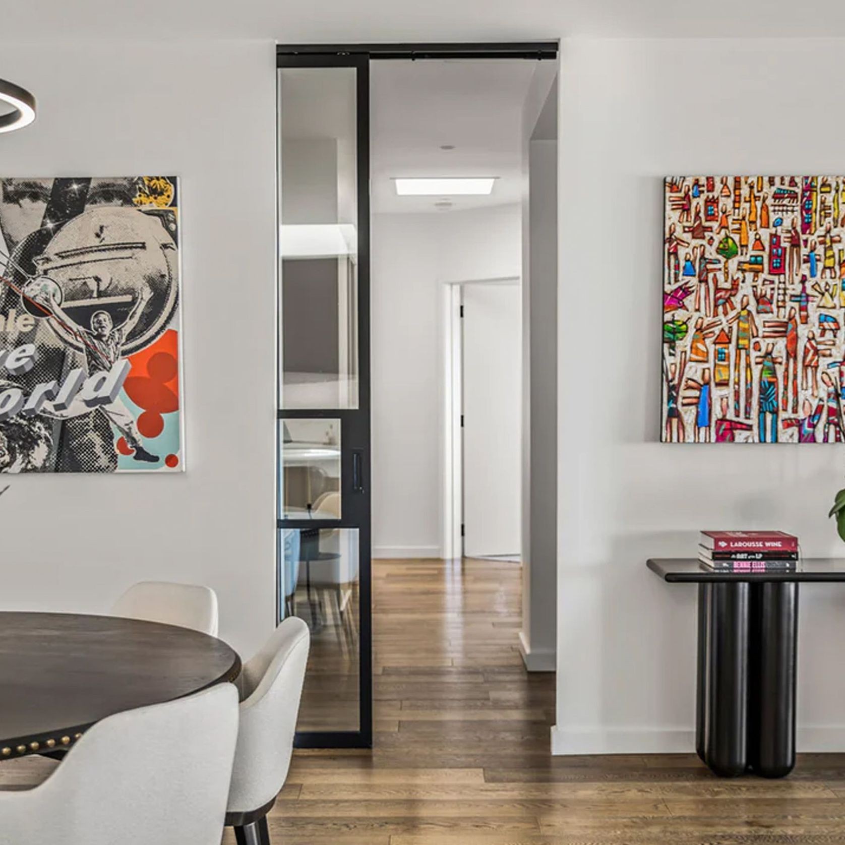 Steel Frame Glass Internal Sliding Doors - Galvanised P gallery detail image