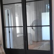 Steel Frame Glass Barn Sliding Doors - Galvanised FPS50 gallery detail image