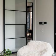 Steel Frame Glass Internal Sliding Doors - Galvanised P gallery detail image