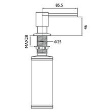 Aspen In-Bench Soap Dispenser Brushed Nickel gallery detail image