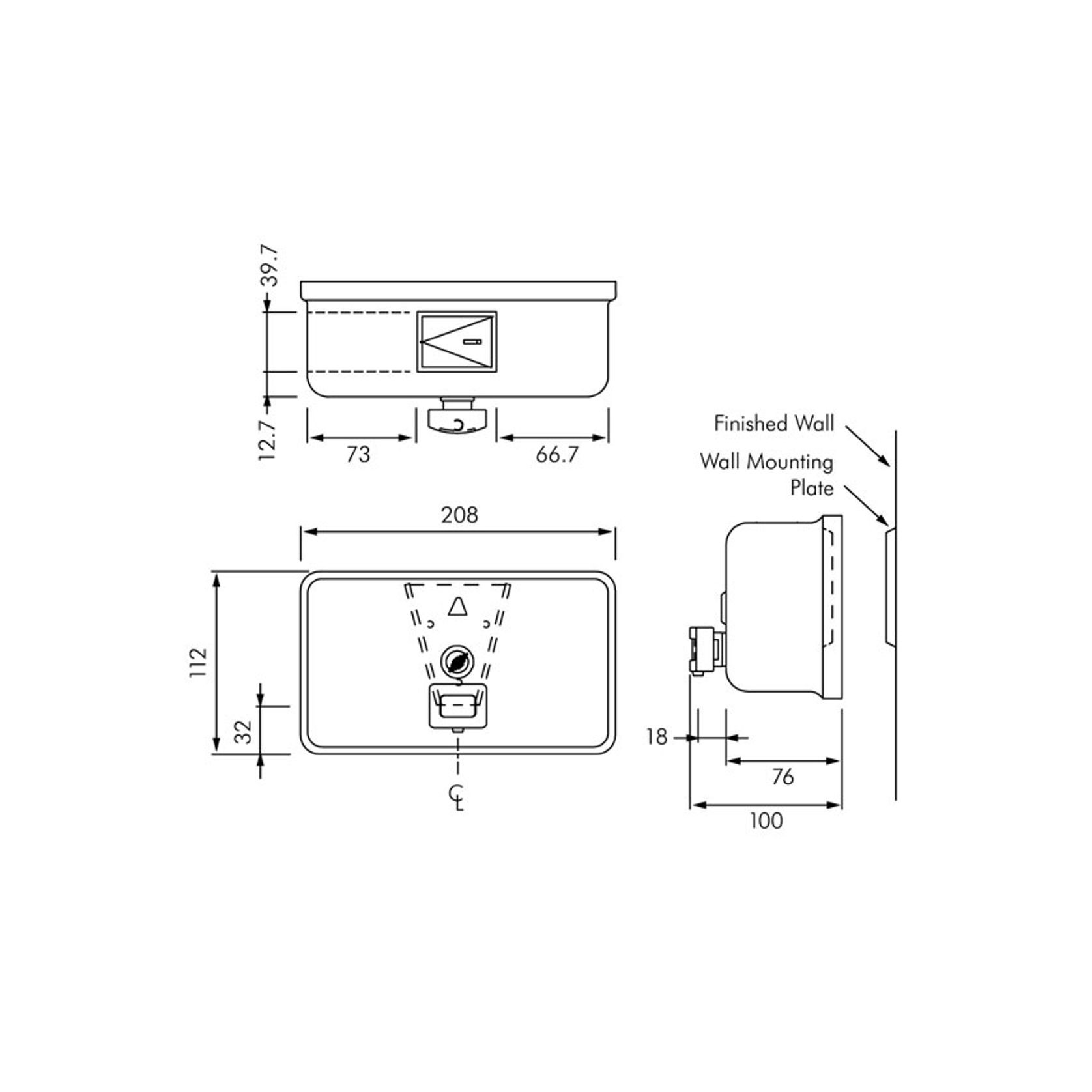 ASI Surface Mounted Horizontal Liquid Soap Dispenser gallery detail image