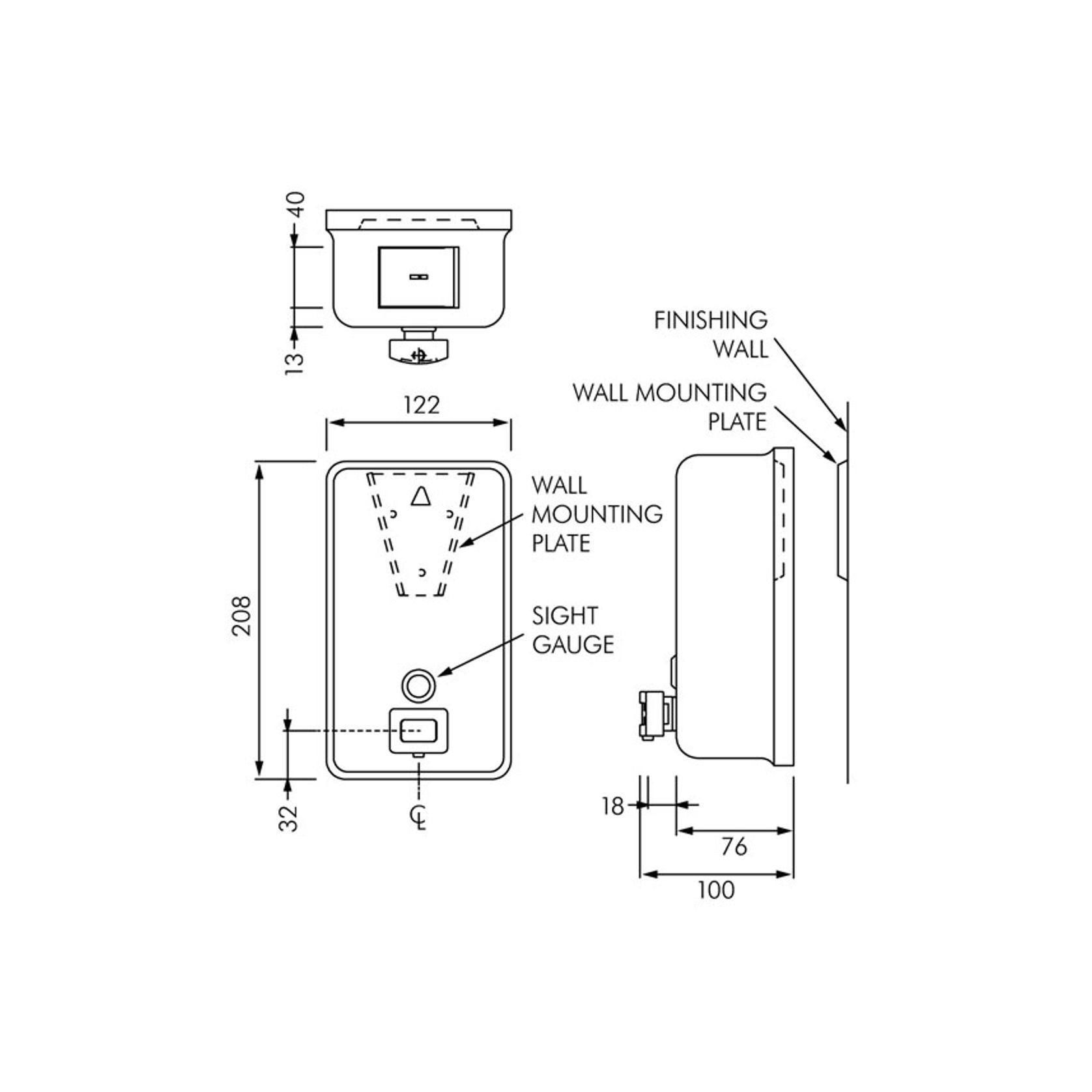 ASI Surface Mounted Vertical Liquid Soap Dispenser gallery detail image