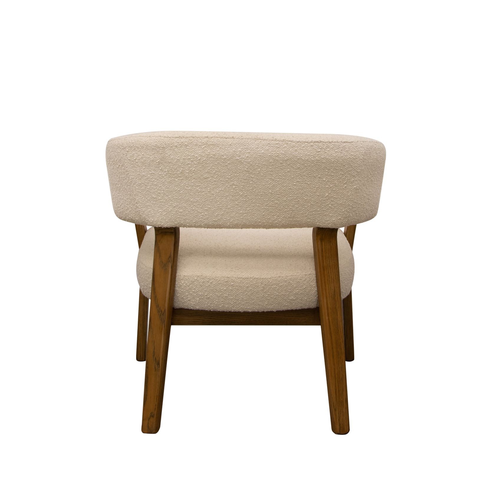 Tulsa Fabric Armchair - Cream Boucle gallery detail image