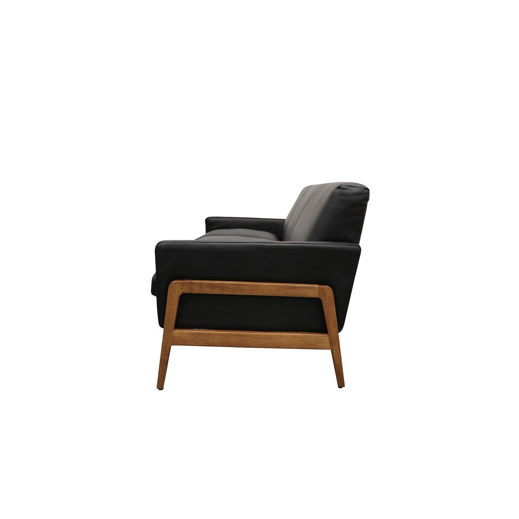 Sawyer 3 Seat Sofa - Black Leather gallery detail image