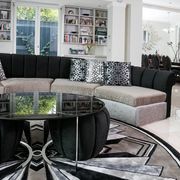 Bespoke Curved Art Deco Sofa gallery detail image