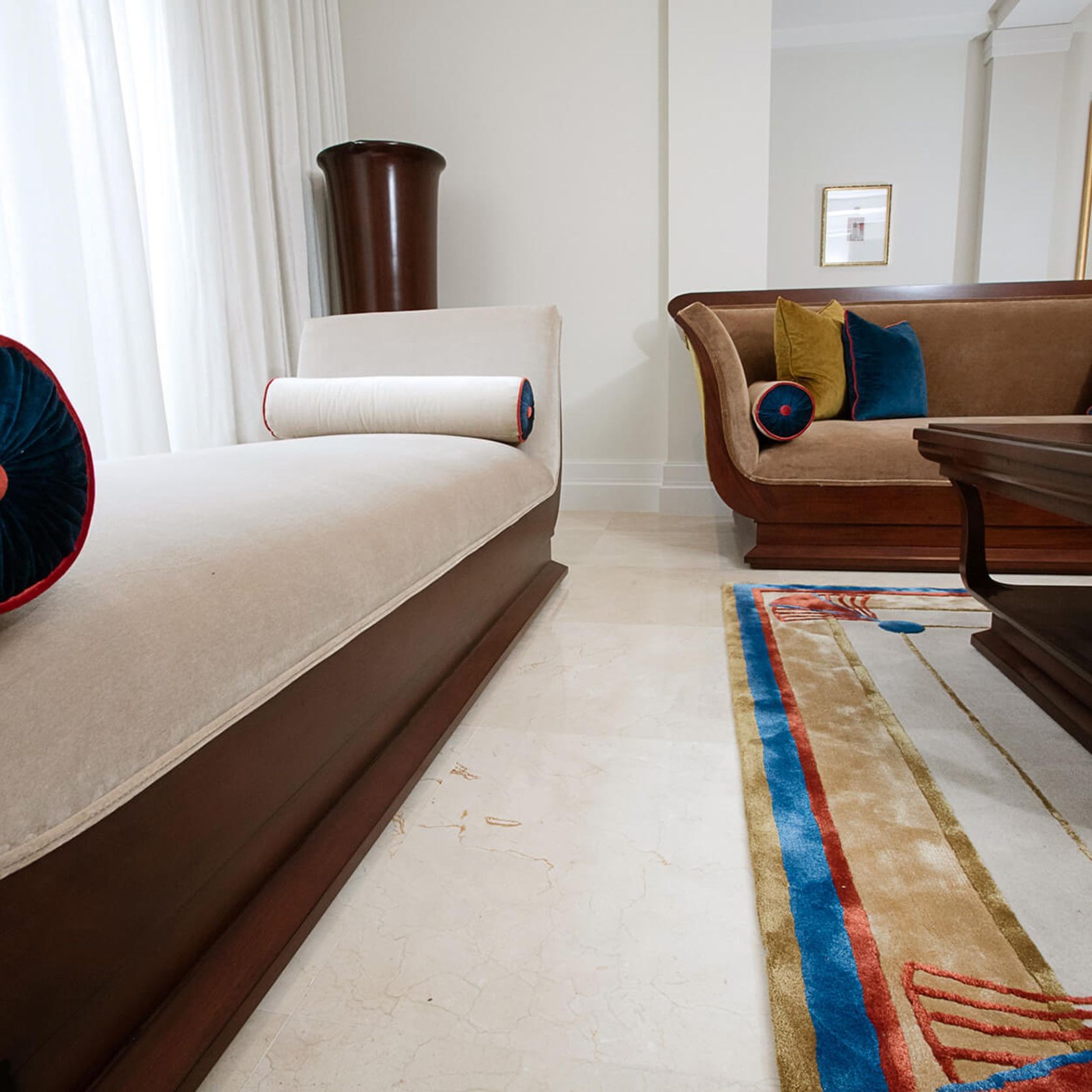 Modern Art Deco Open Back Sofa gallery detail image