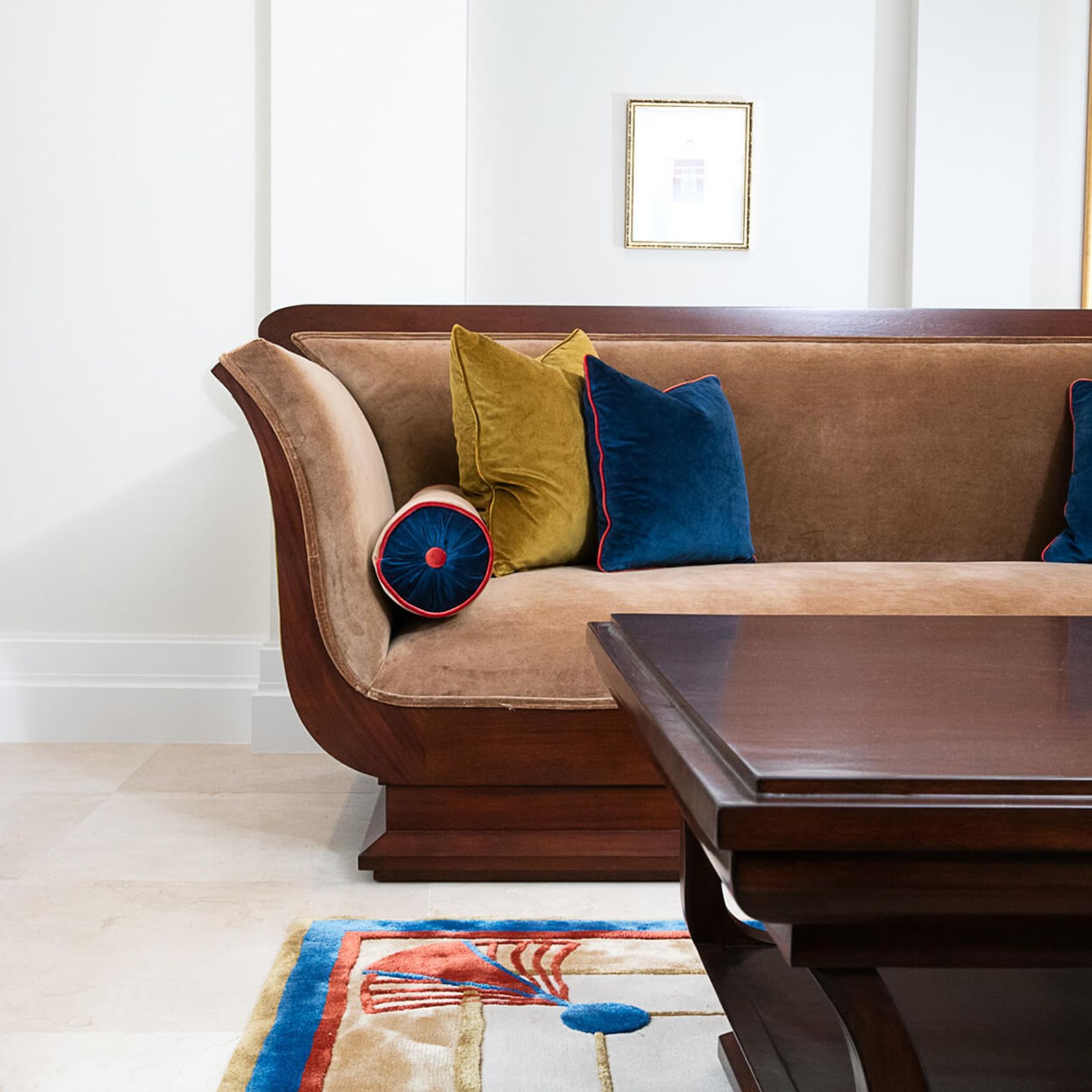 Modern Art Deco Open Back Sofa gallery detail image