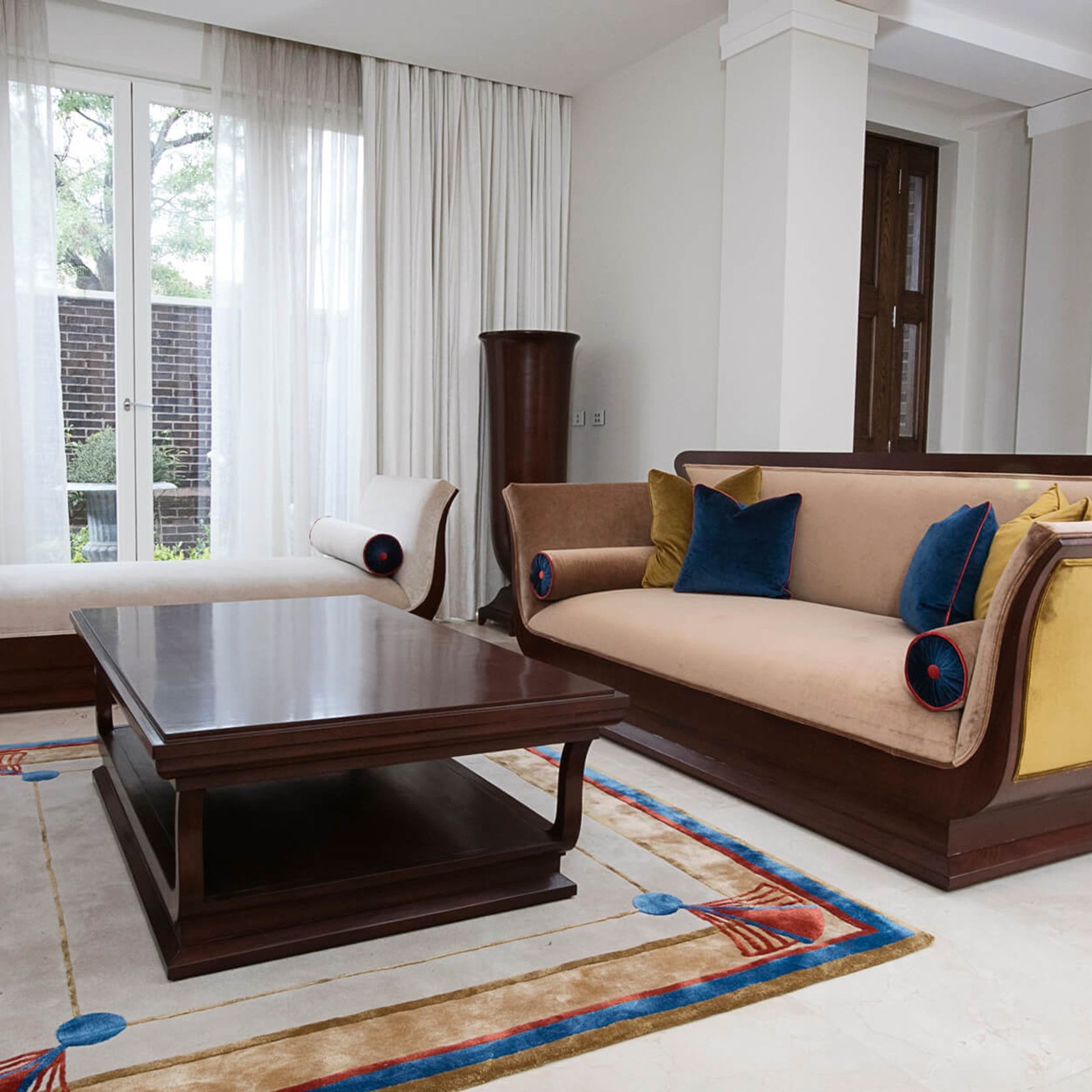 Modern Art Deco Open Back Sofa gallery detail image