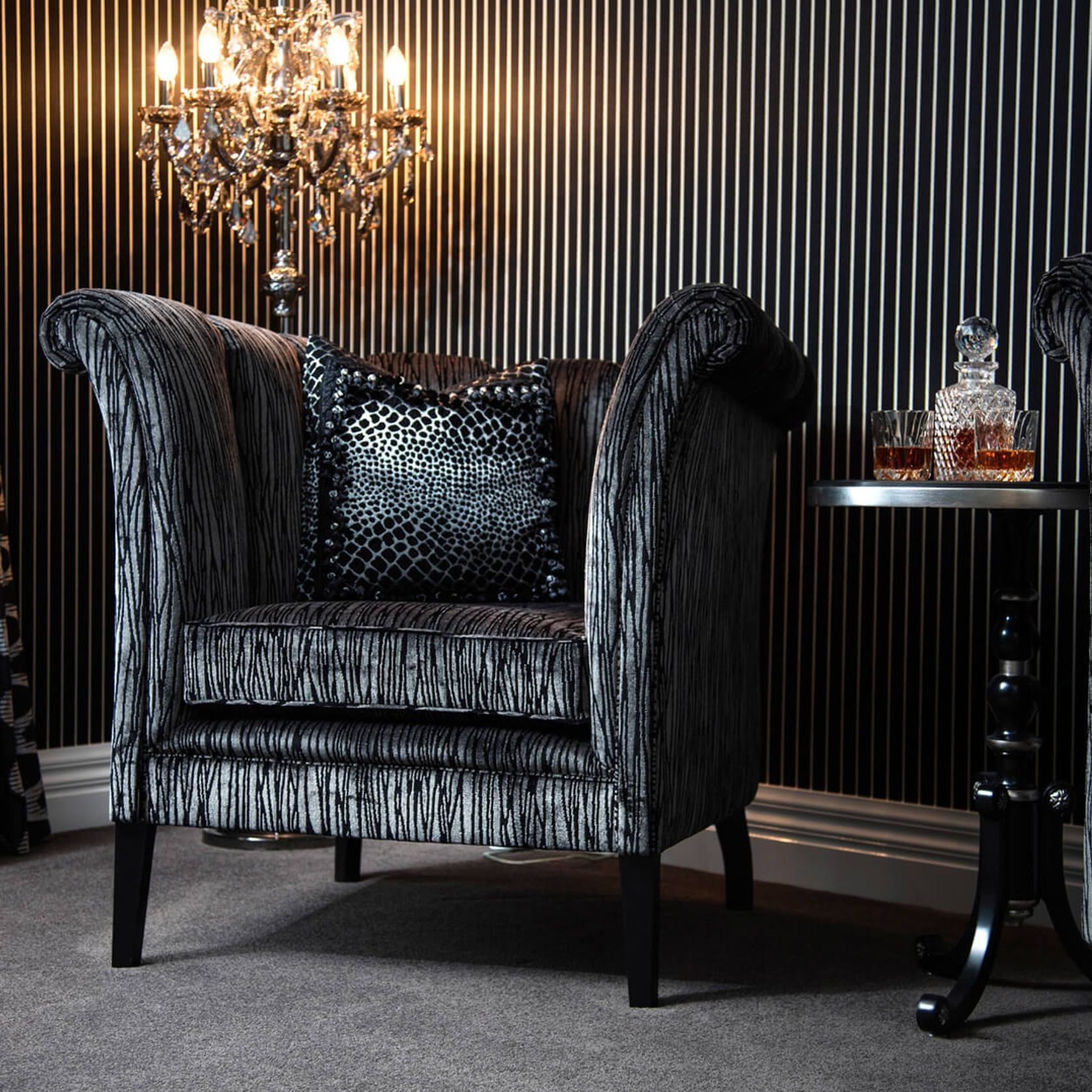 Fluted Back Tub Chair gallery detail image