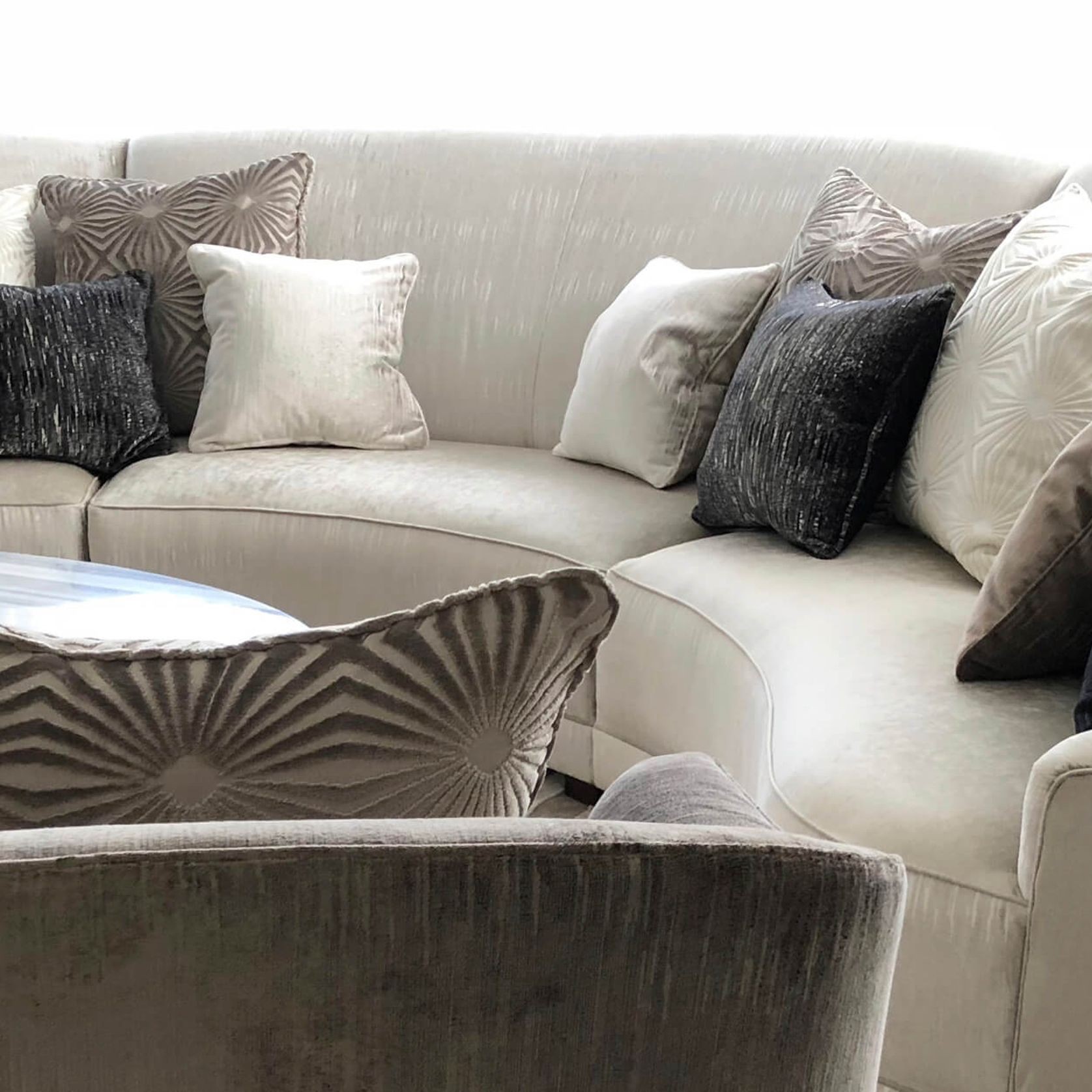Art Deco Curved Sofa gallery detail image
