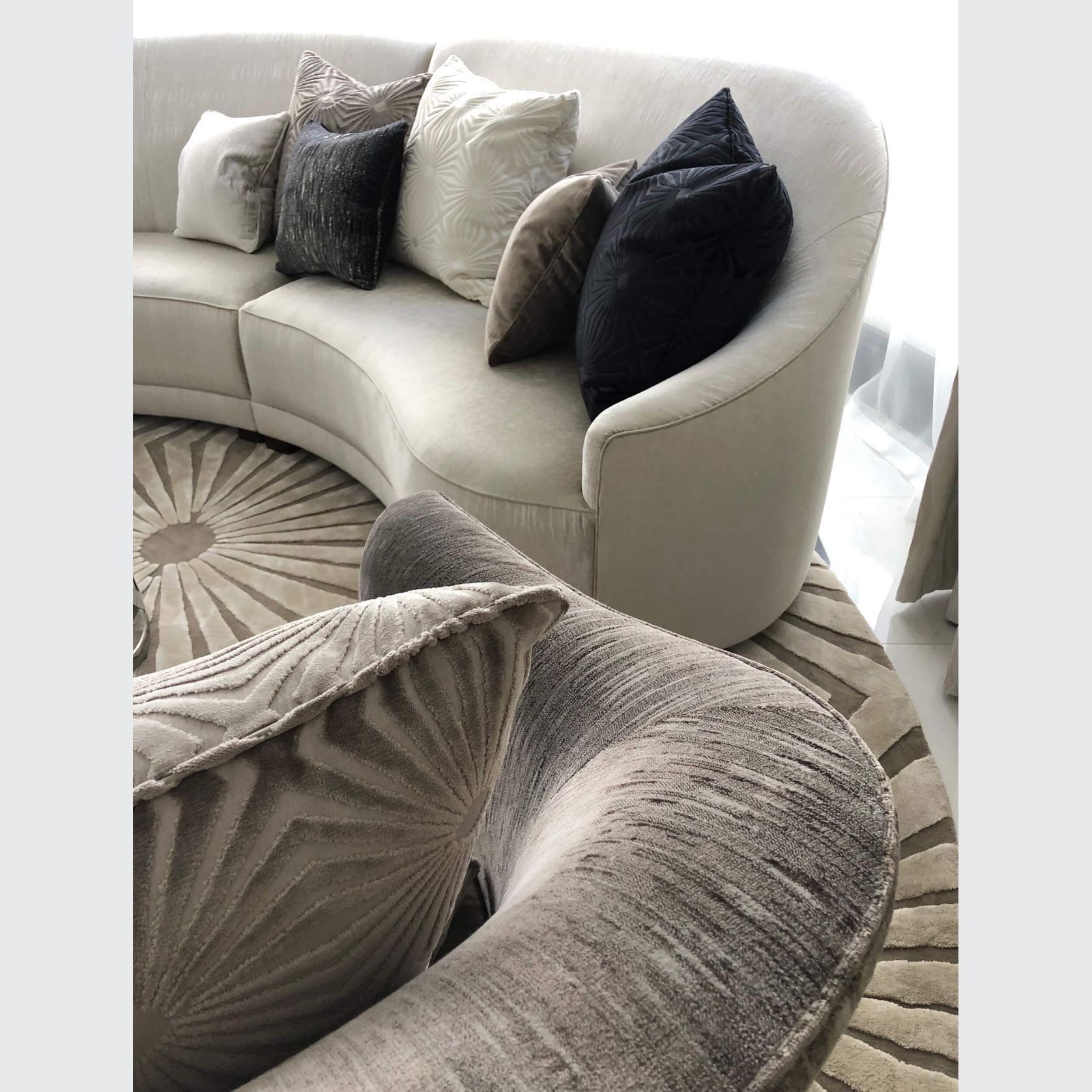 Art Deco Curved Sofa gallery detail image