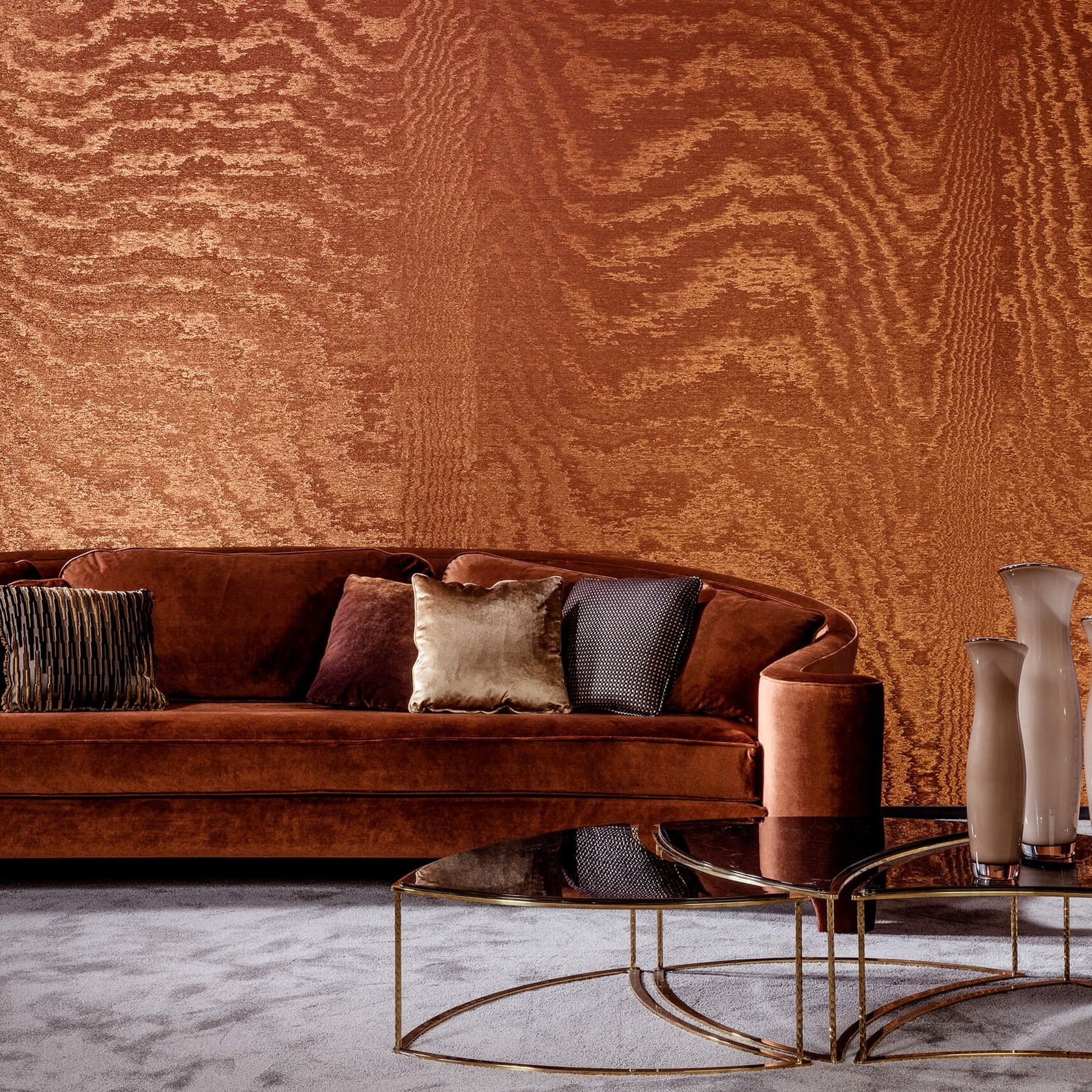 Bespoke Contemporary Curved Arm Sofa gallery detail image