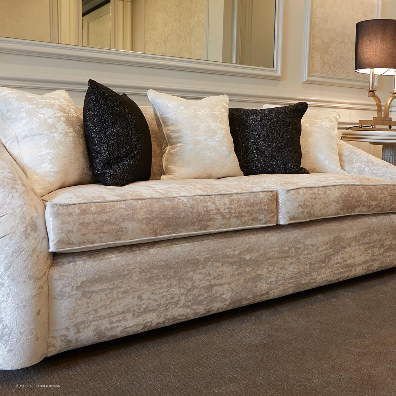 Contemporary Rolled Arm Sofa gallery detail image