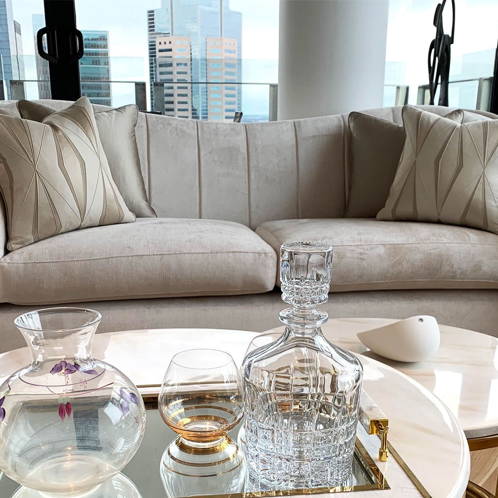 Contemporary Fluted Back Sofa gallery detail image