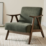 Webster Green Occasional Chair | Rustic Walnut gallery detail image
