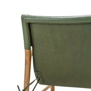 Norah Leather Sling Armchair | Teak & Olive Green gallery detail image