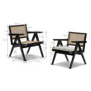 Mira Rattan Occasional Armchair | Black gallery detail image