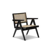 Mira Rattan Occasional Armchair | Black gallery detail image