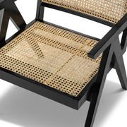 Mira Rattan Occasional Armchair | Black gallery detail image