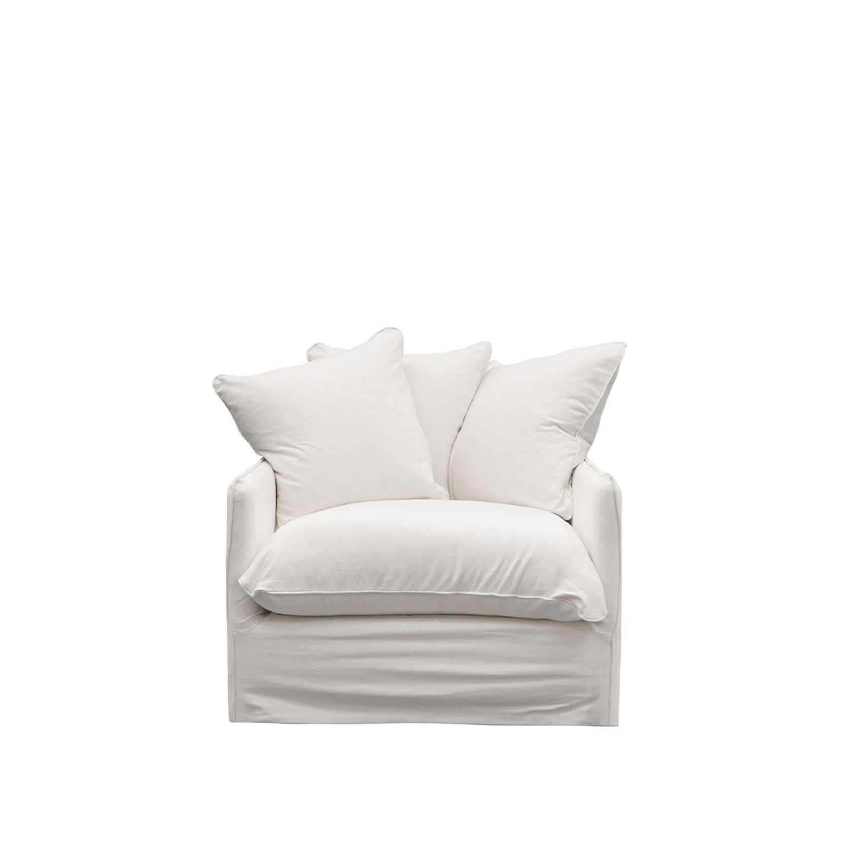 Lotus Slipcover Armchair - White gallery detail image